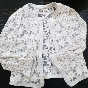 Anne Klein lace blazer/pullover
